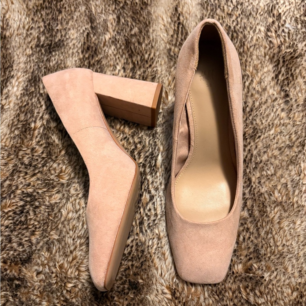 H&M Nude heels size 7 Elegant Women's Block Heel Shoes